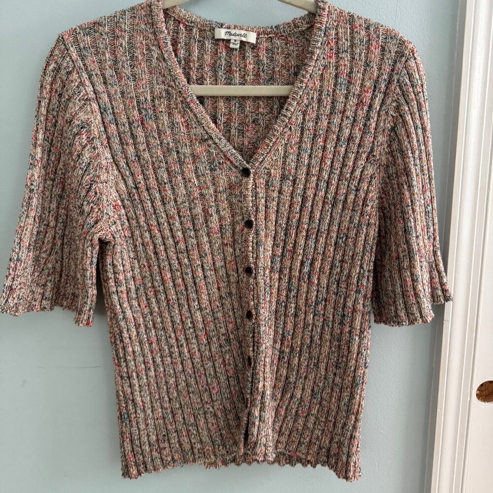 Madewell Women's V Neck Cardigan - Multicolored - Size Medium